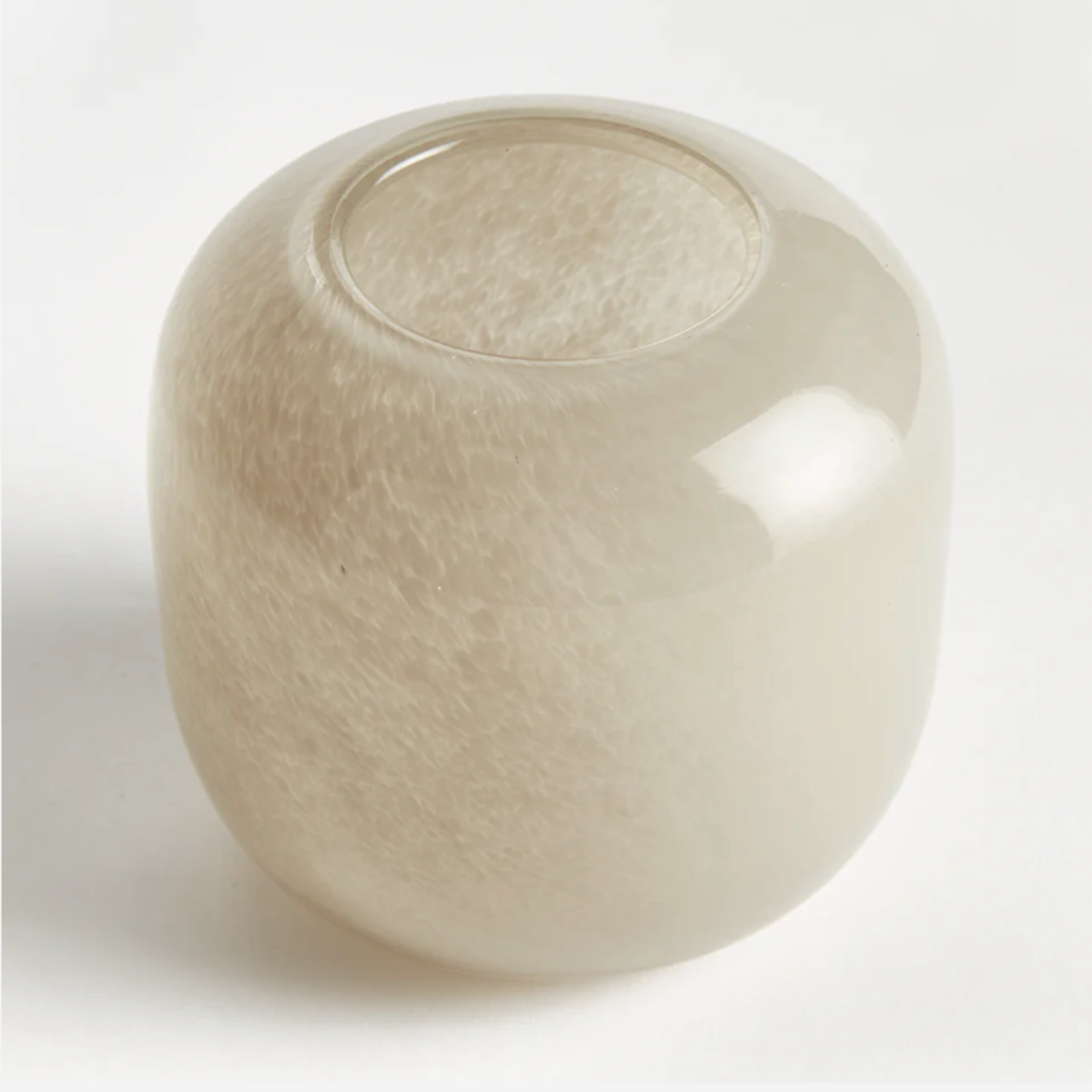 Outside The Box 6" Melora  Warm Gray Hand Blown Glass Vase