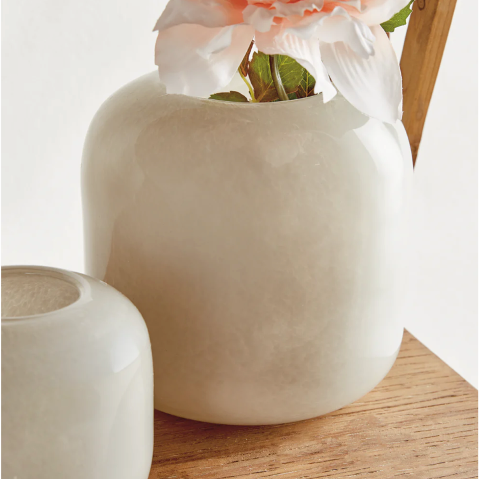 Outside The Box 8" Melora  Warm Gray Hand Blown Glass Vase