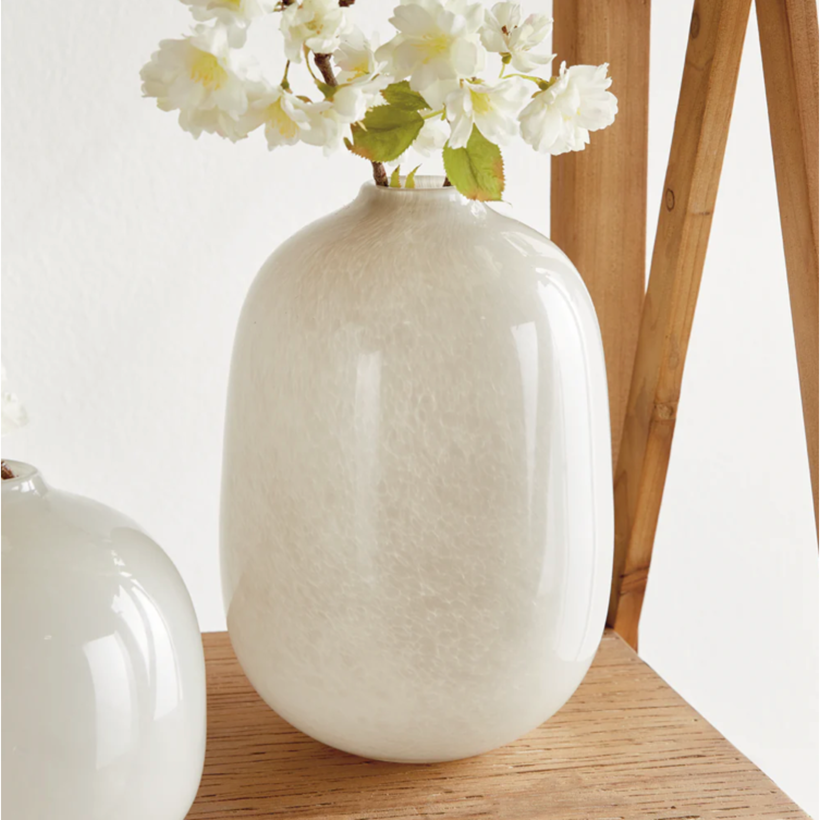 Outside The Box 10" Niall Warm Gray Glass Vase