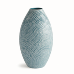 Outside The Box 16" Miro Aqua Blue Organic Dot Texture Vase