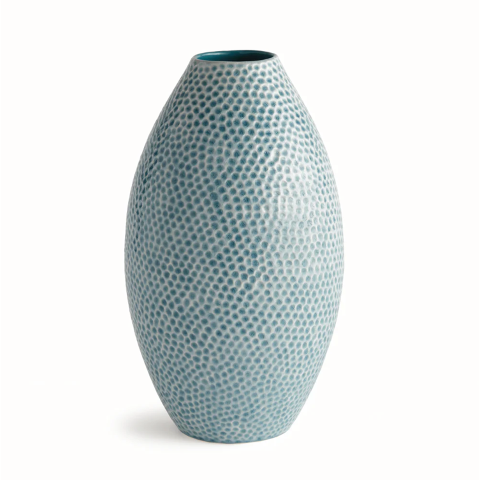 Outside The Box 16" Miro Aqua Blue Organic Dot Texture Vase