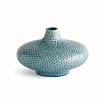 Outside The Box 6" Miro Aqua Blue Organic Dot Texture Vase