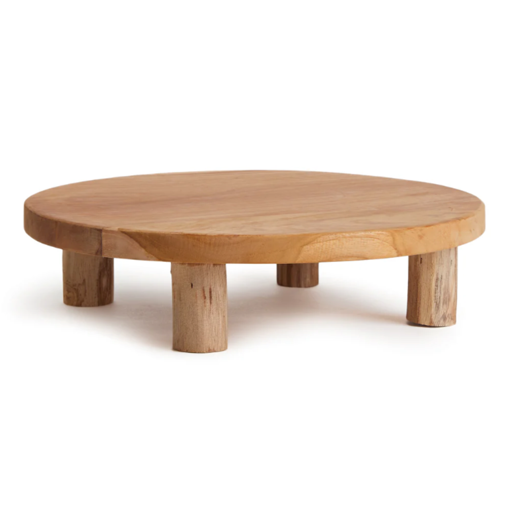 Outside The Box 12" Lida Natural Teak Wood Stand