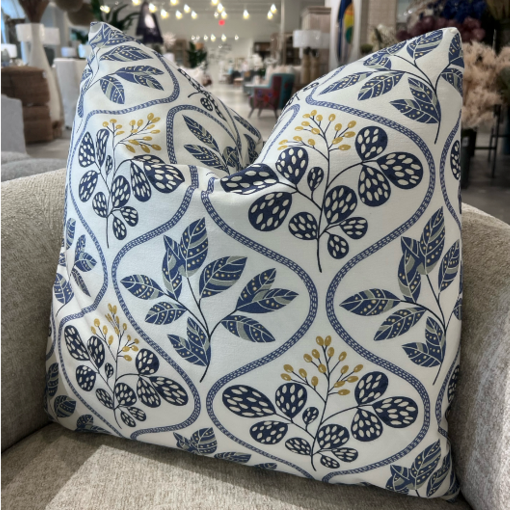 Outside The Box 24x24 Marnie Hand-Crafted Down Filled Pillow In Ink
