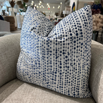 Outside The Box 24x24 Dot Chain Hand-Crafted Down Filled Pillow In Ink