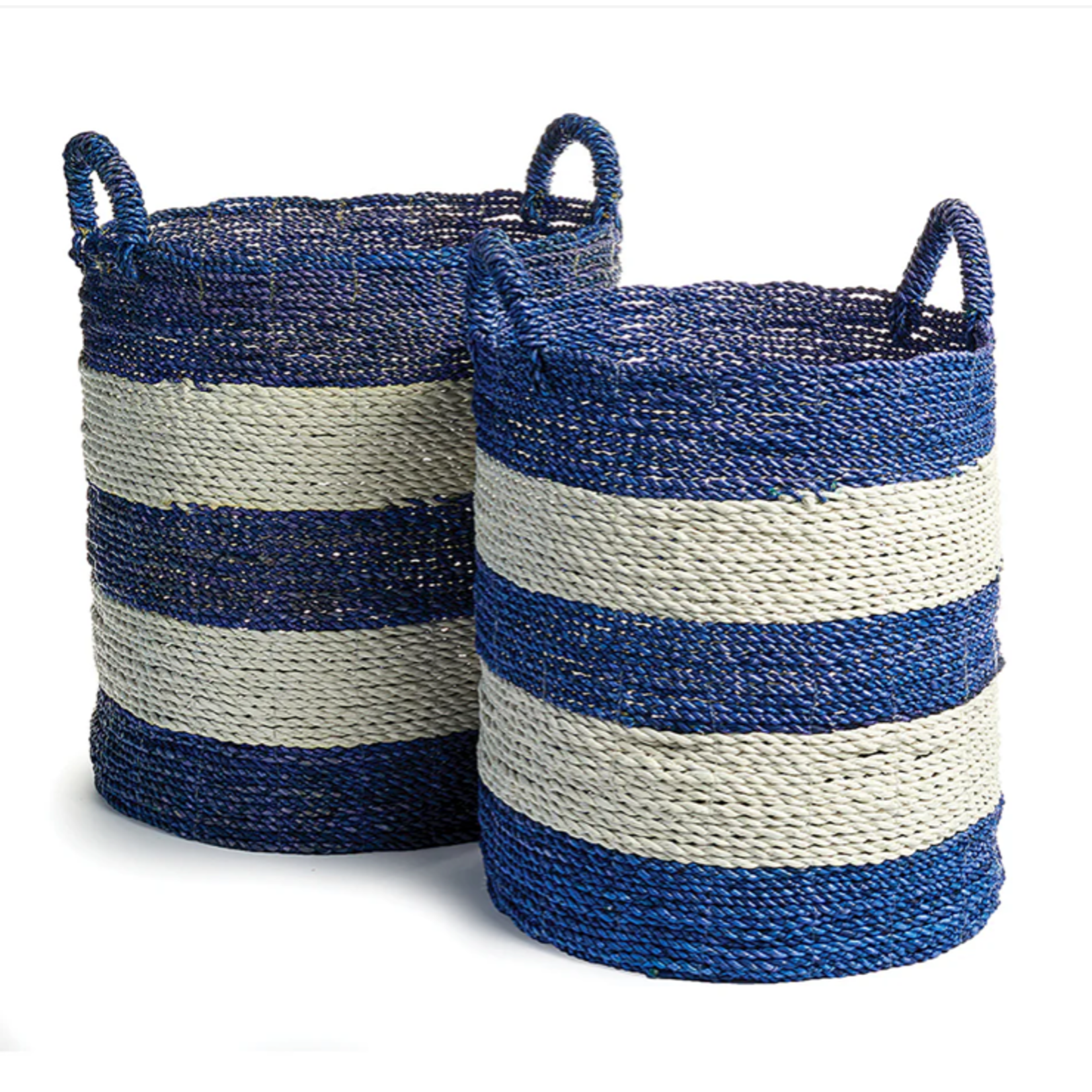 Outside The Box 16" Barclay Butera Blue & White Tote Adore Utility Basket