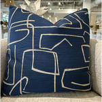 Outside The Box 24x24 Stormi Hand-Crafted Down Filled Pillow In Indigo