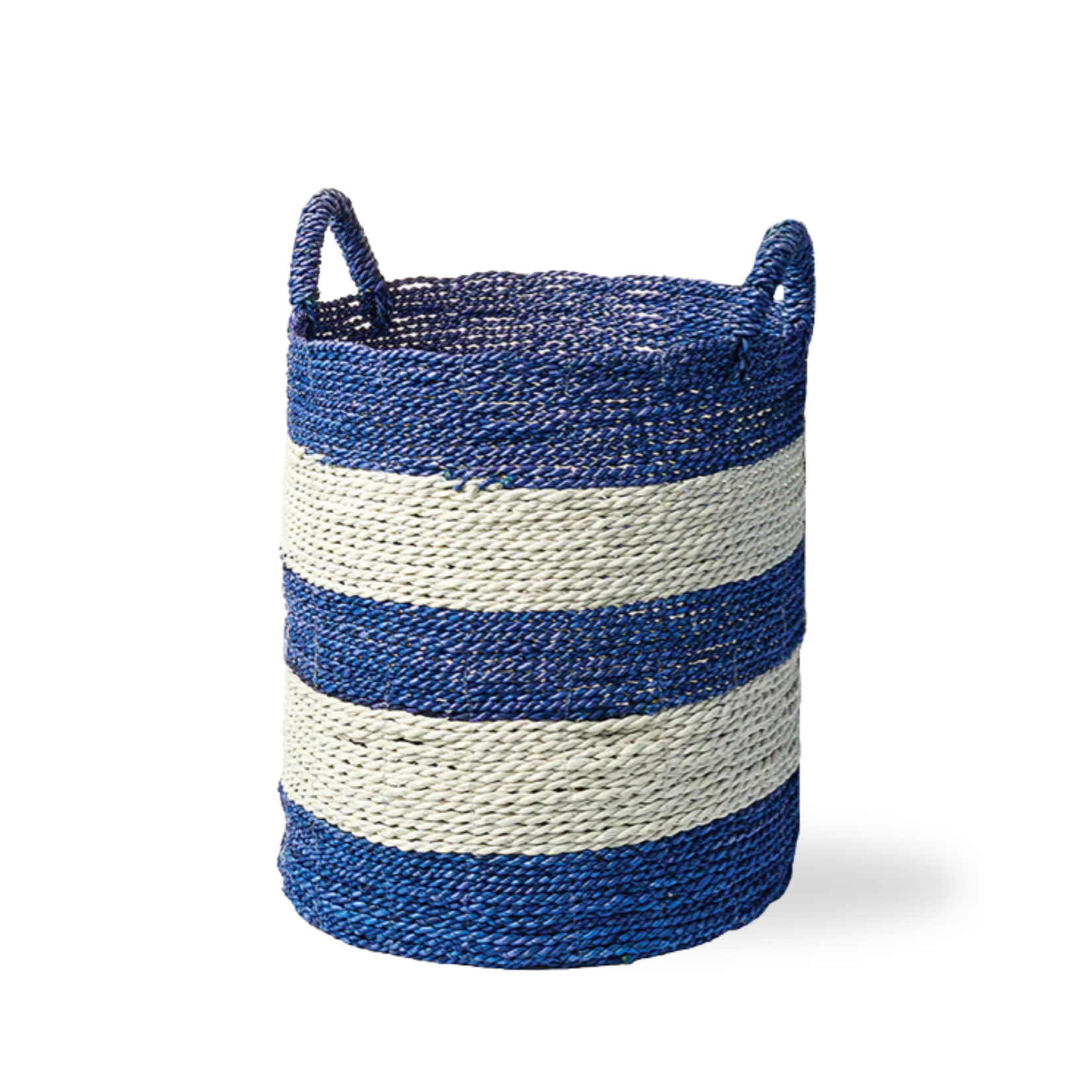Outside The Box 16" Barclay Butera Blue & White Tote Adore Utility Basket