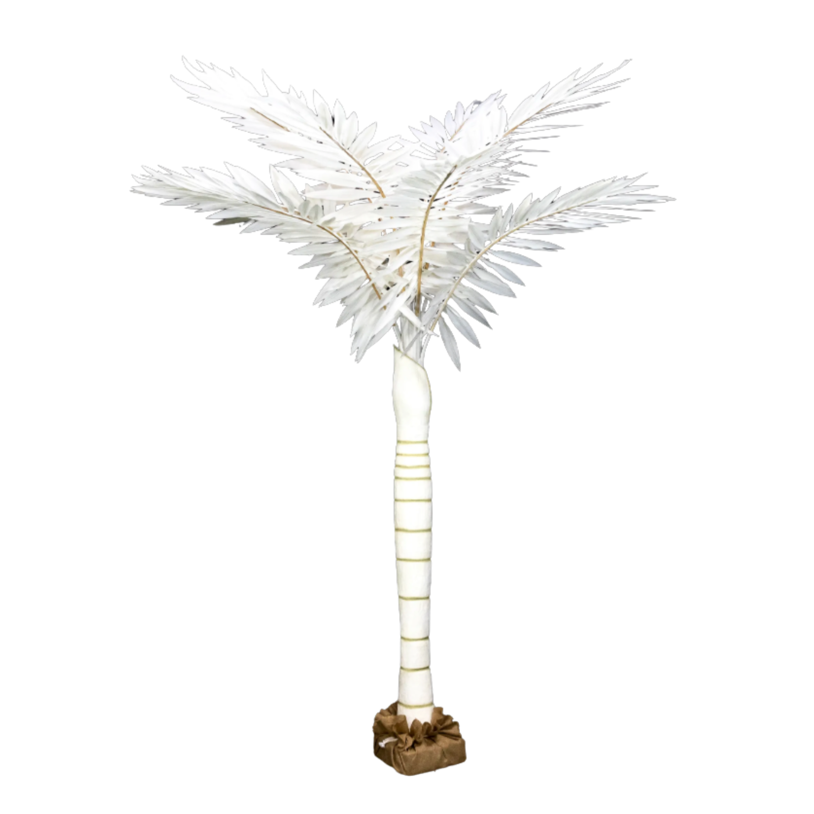 Outside The Box 7' Natural Canvas Manilla Royal Palm Tree Decor