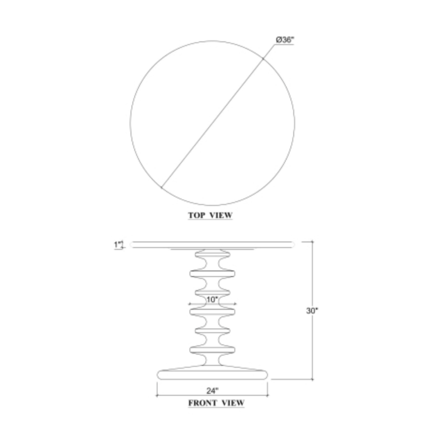 Outside The Box 36" Milano Solid Mahogany Wood Round Bistro Table In Sandbar - SNB