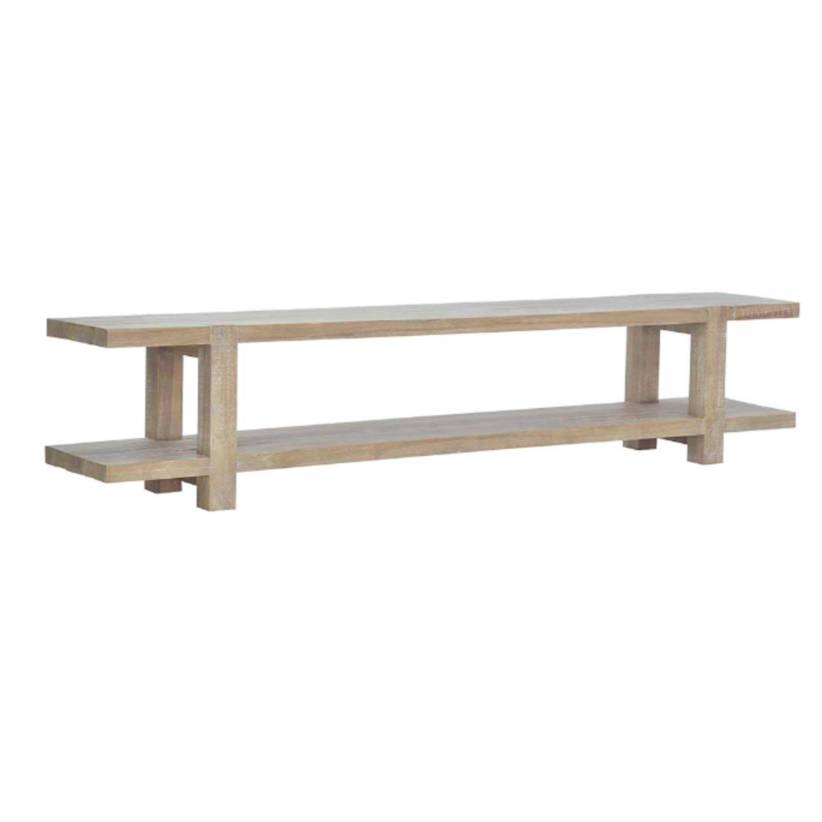 Outside The Box 94x16x20 Tuscan Solid Teak Wood Console In White Washed - TWW