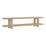 Outside The Box 84x16x20 Tuscan Natural Solid Teach Wood Media Console In Weathered Distressed - TNT - TWD