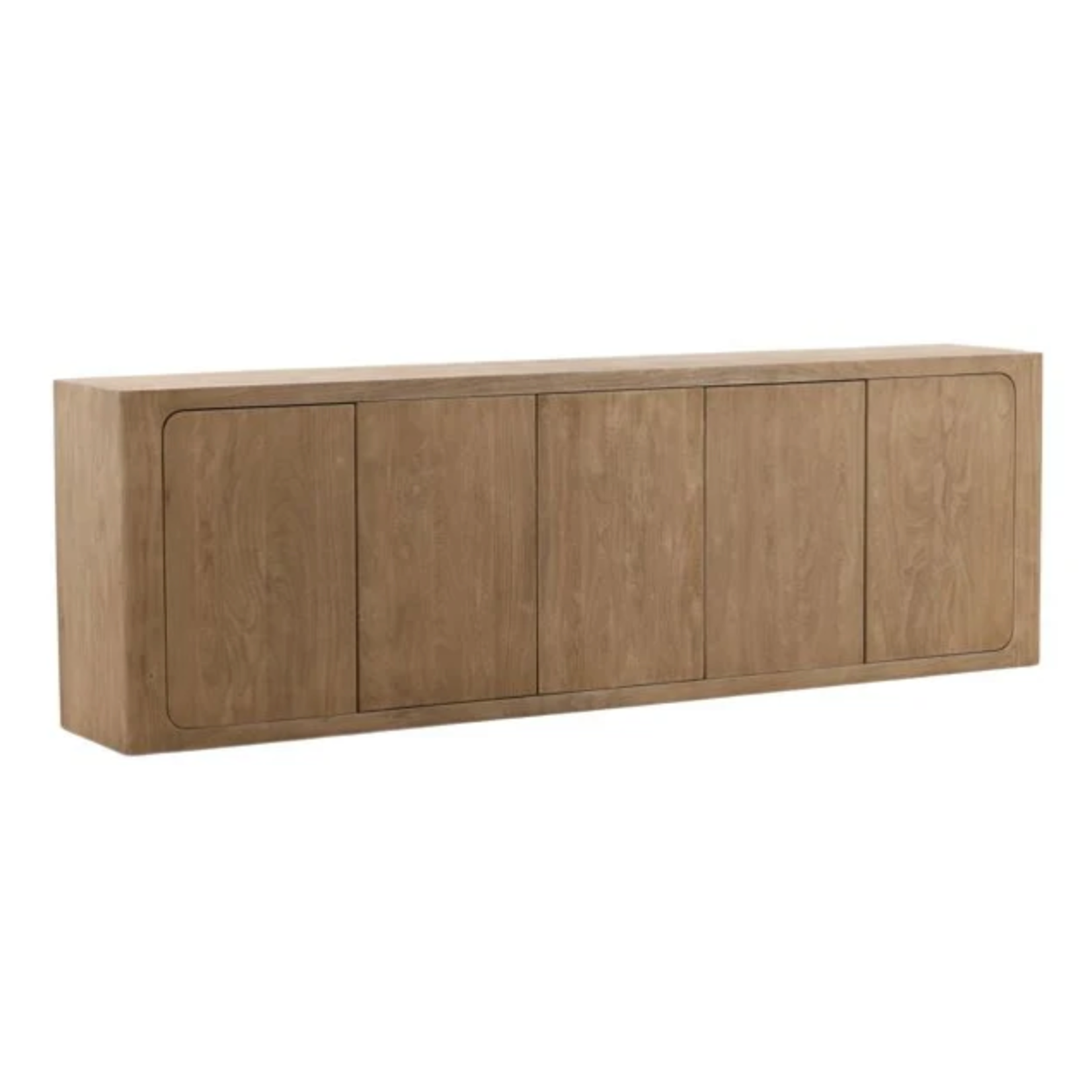 Outside The Box 106x18x34 Leandra Acacia Solid Wood 5 Door Sideboard In Weathered Natural