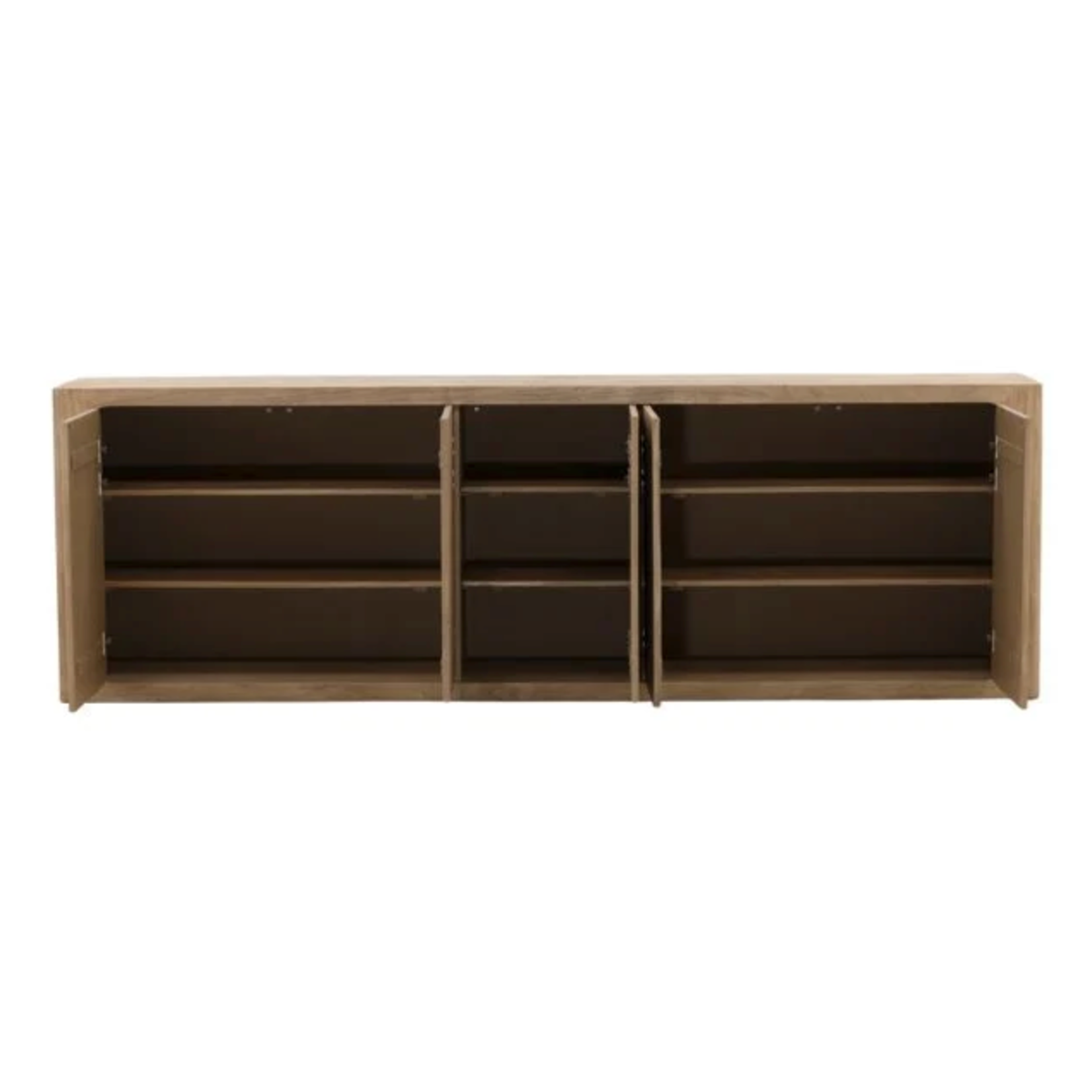 Outside The Box 106x18x34 Leandra Acacia Solid Wood 5 Door Sideboard In Weathered Natural