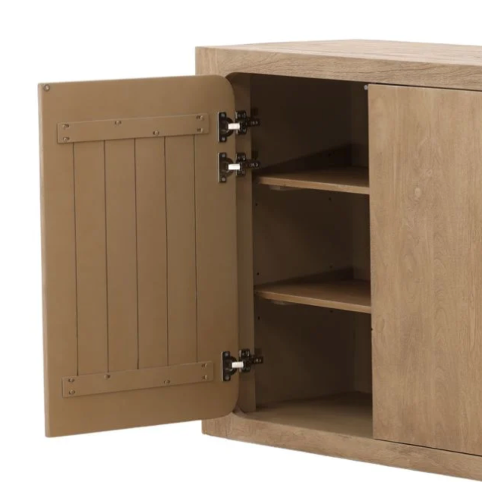 Outside The Box 106x18x34 Leandra Acacia Solid Wood 5 Door Sideboard In Weathered Natural