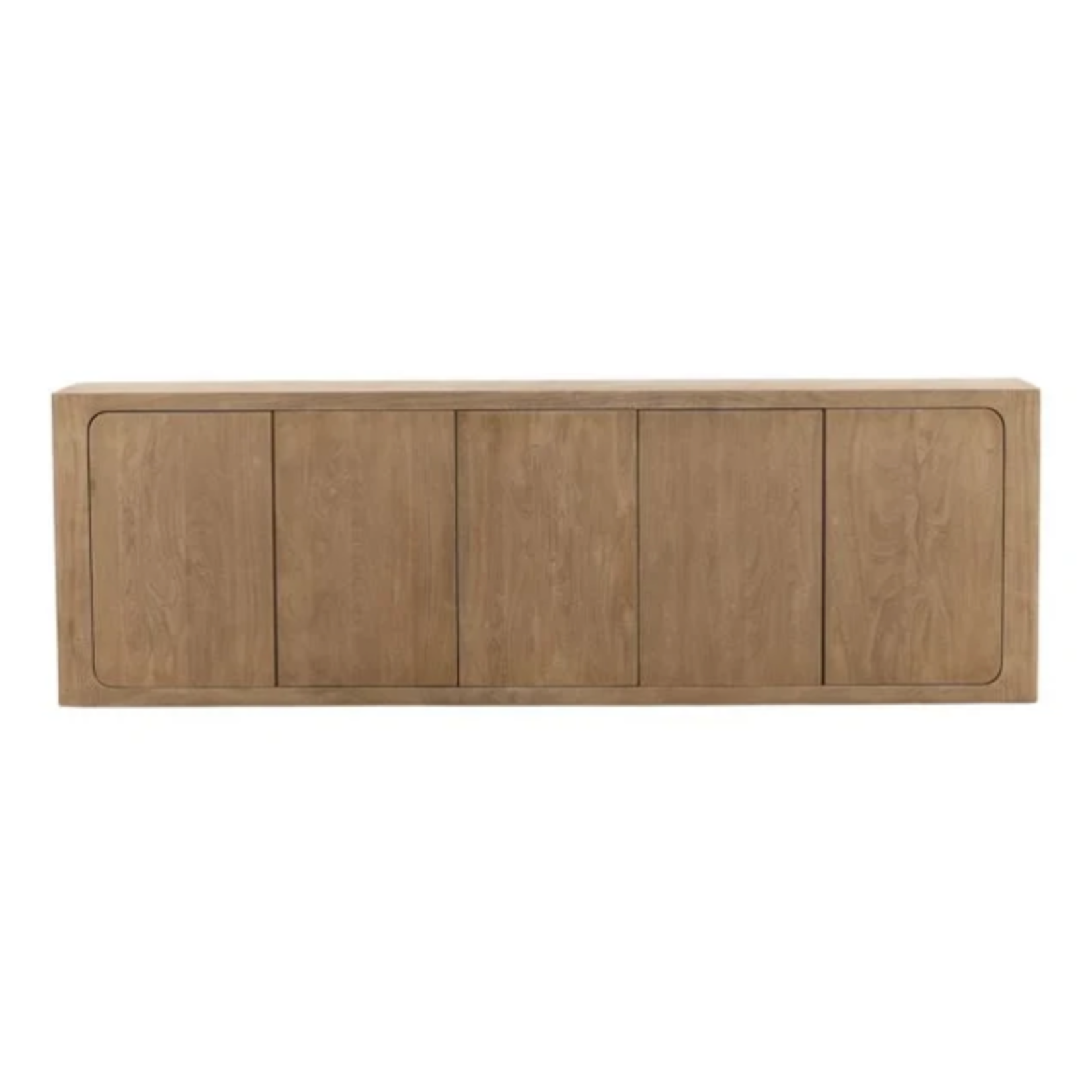 Outside The Box 106x18x34 Leandra Acacia Solid Wood 5 Door Sideboard In Weathered Natural