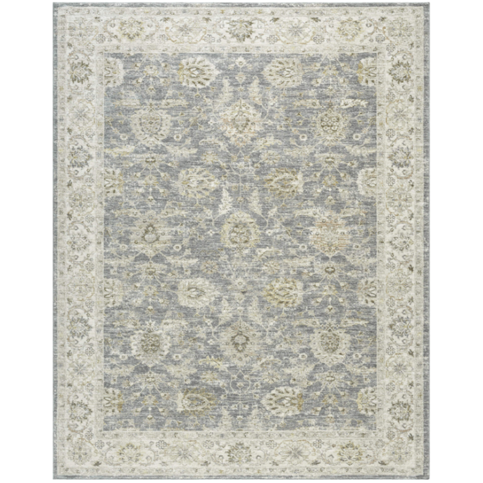Outside The Box 9' x 12' Miranda 100% Polyester Area Rug In Blue / Ivory - 82917