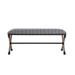 Outside The Box 48x16x21 Braddock Sailored Striped Bench