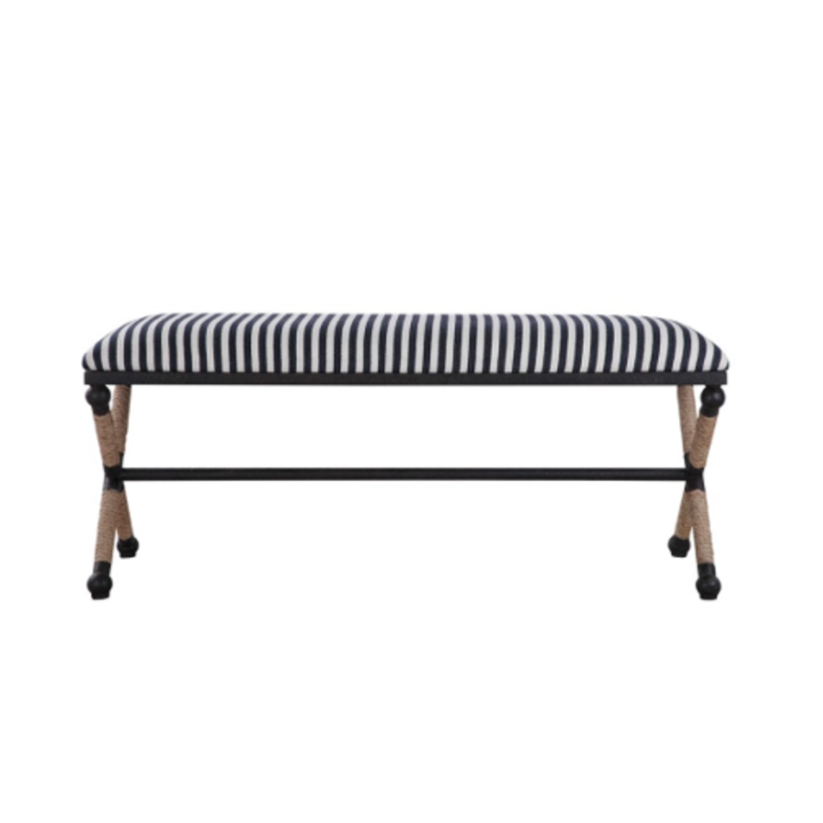 Outside The Box 48x16x21 Braddock Sailored Striped Bench