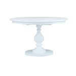 Outside The Box 48" Goucho Mahogany Round Trestle Dining Table In Westin White - WSW