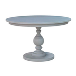 Outside The Box 48" Goucho Mahogany Round Trestle Dining Table In Gray Charleston - GCH