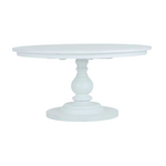 Outside The Box 60" Goucho Mahogany Round Trestle Dining Table In Westin White - WSW
