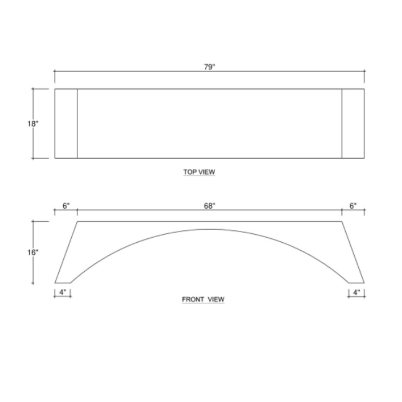 Outside The Box 79x18x16 Denver Solid Teak Rustic Bench In Natural - TNT