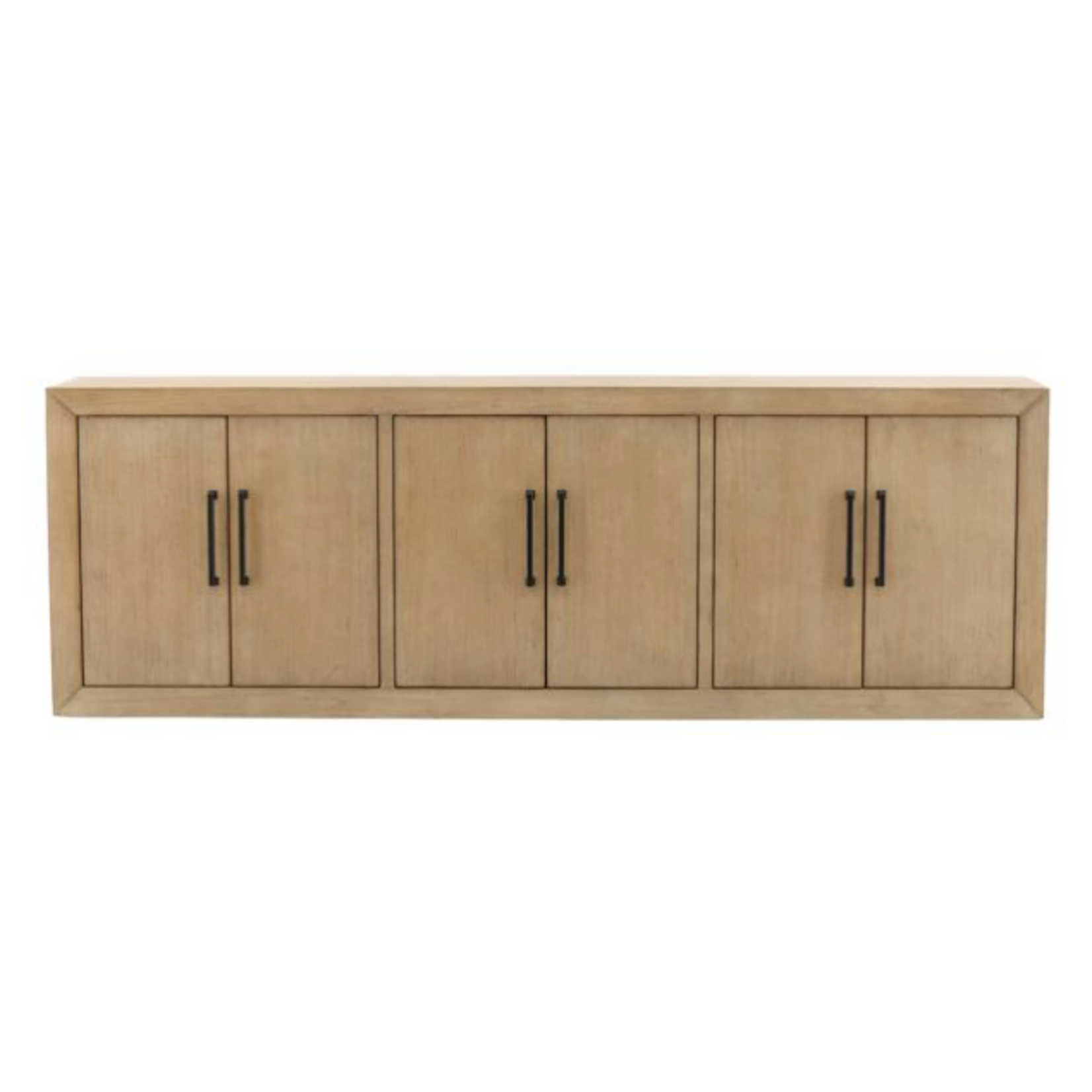 Outside The Box 108x18x37 Sonya Light Warm Wash Reclaimed Pine Wood  6 Door Sideboard