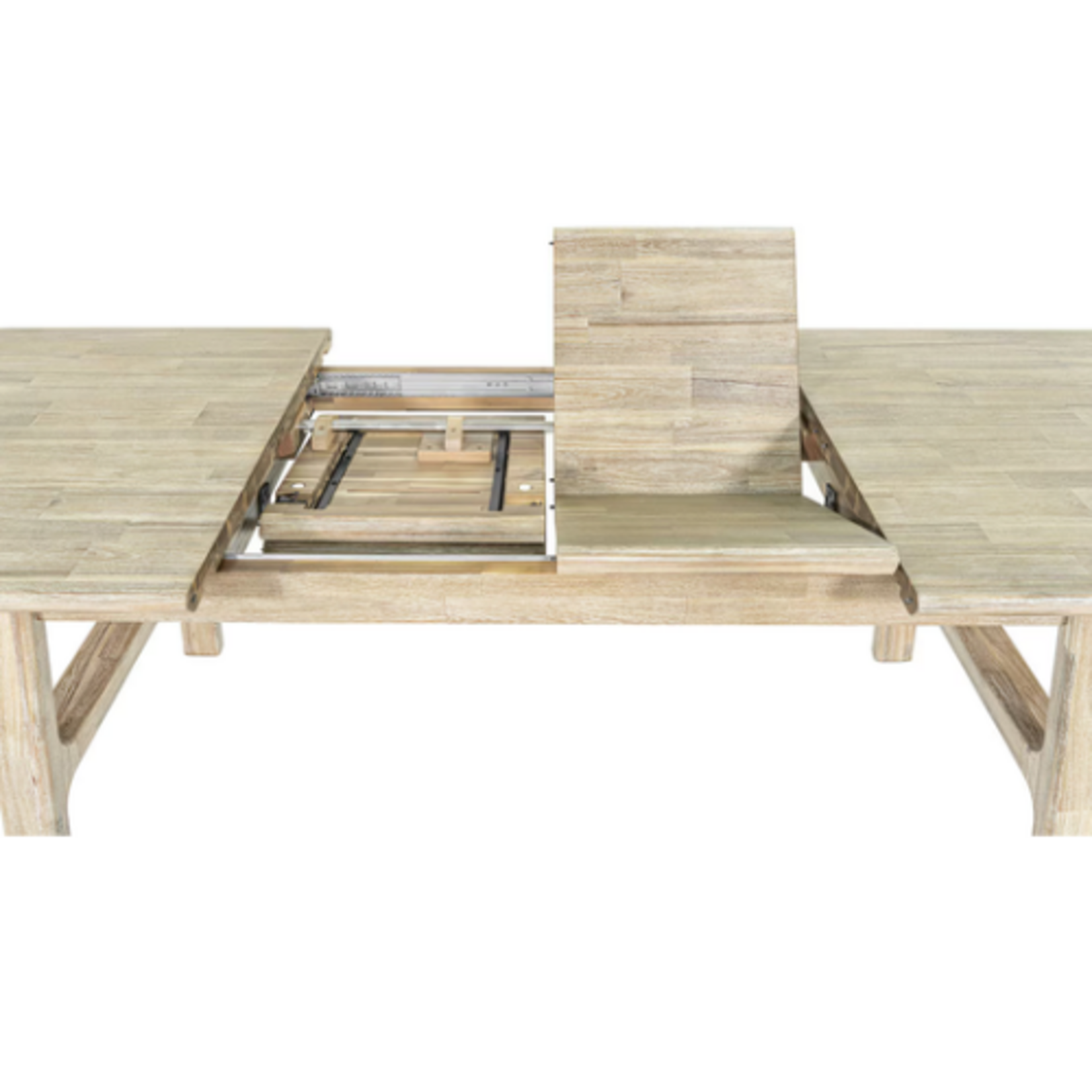 Outside The Box 71" Extends To 102.5" Palmer Acacia Wood Double Butterfly Rectangular Dining Table