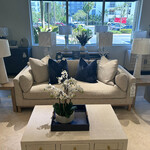 Outside The Box 90x38x35 Boden Sand Kid Proof Performance Upholstered Washed Oak Sofa CF105-50 (X)