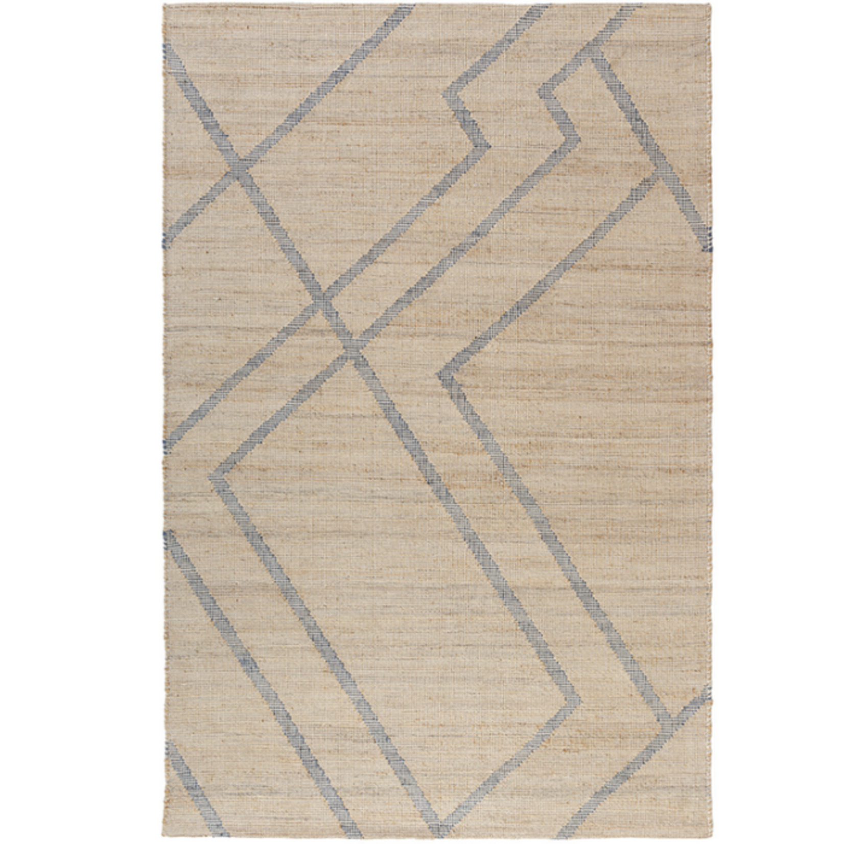 Outside The Box 9' x 12' Willow Hand Woven Jute Blend Area Rug In Blue - 82575
