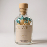 Outside The Box Crave Aqua Matches In A Glass Bottle