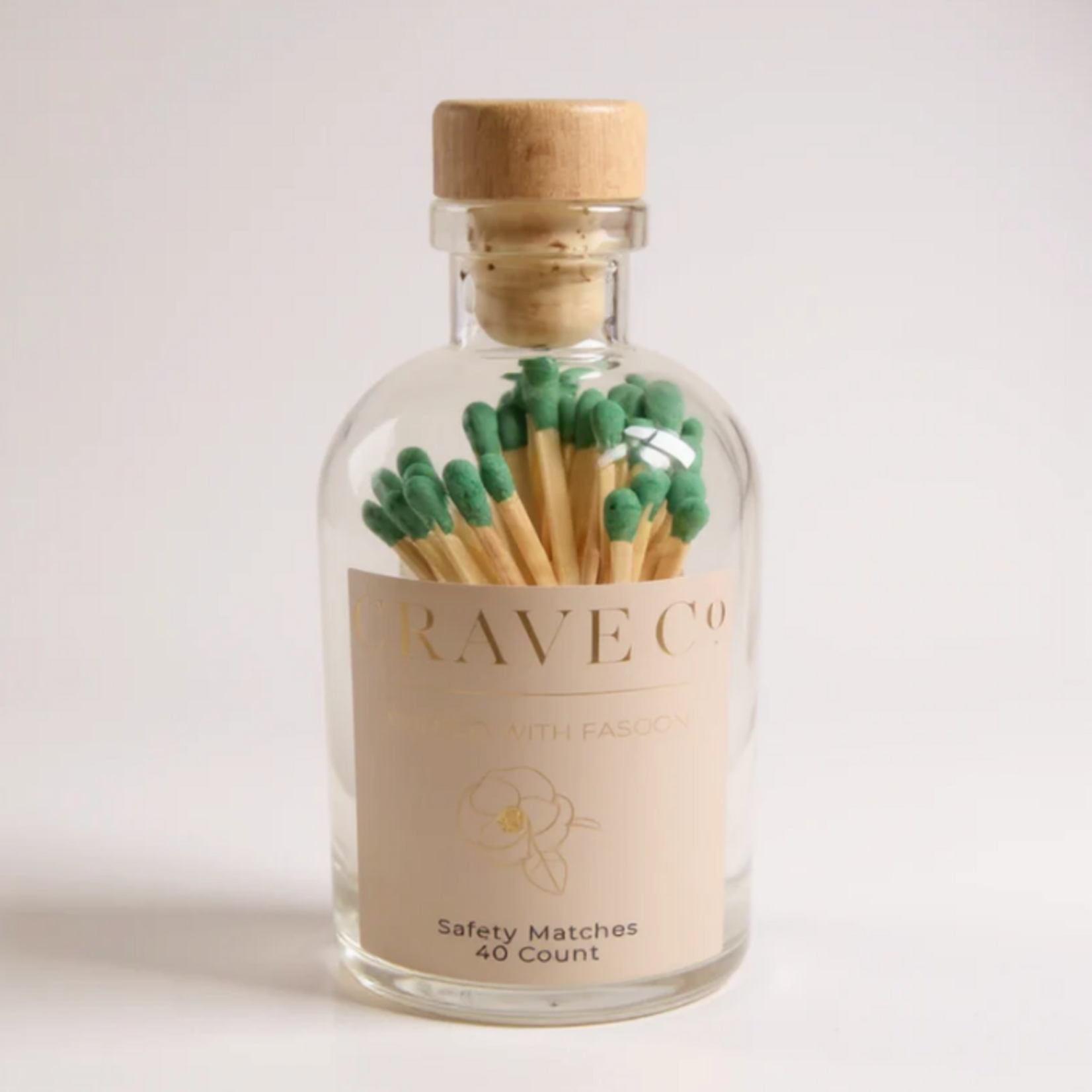 Outside The Box Crave Green Matches In A Glass Bottle