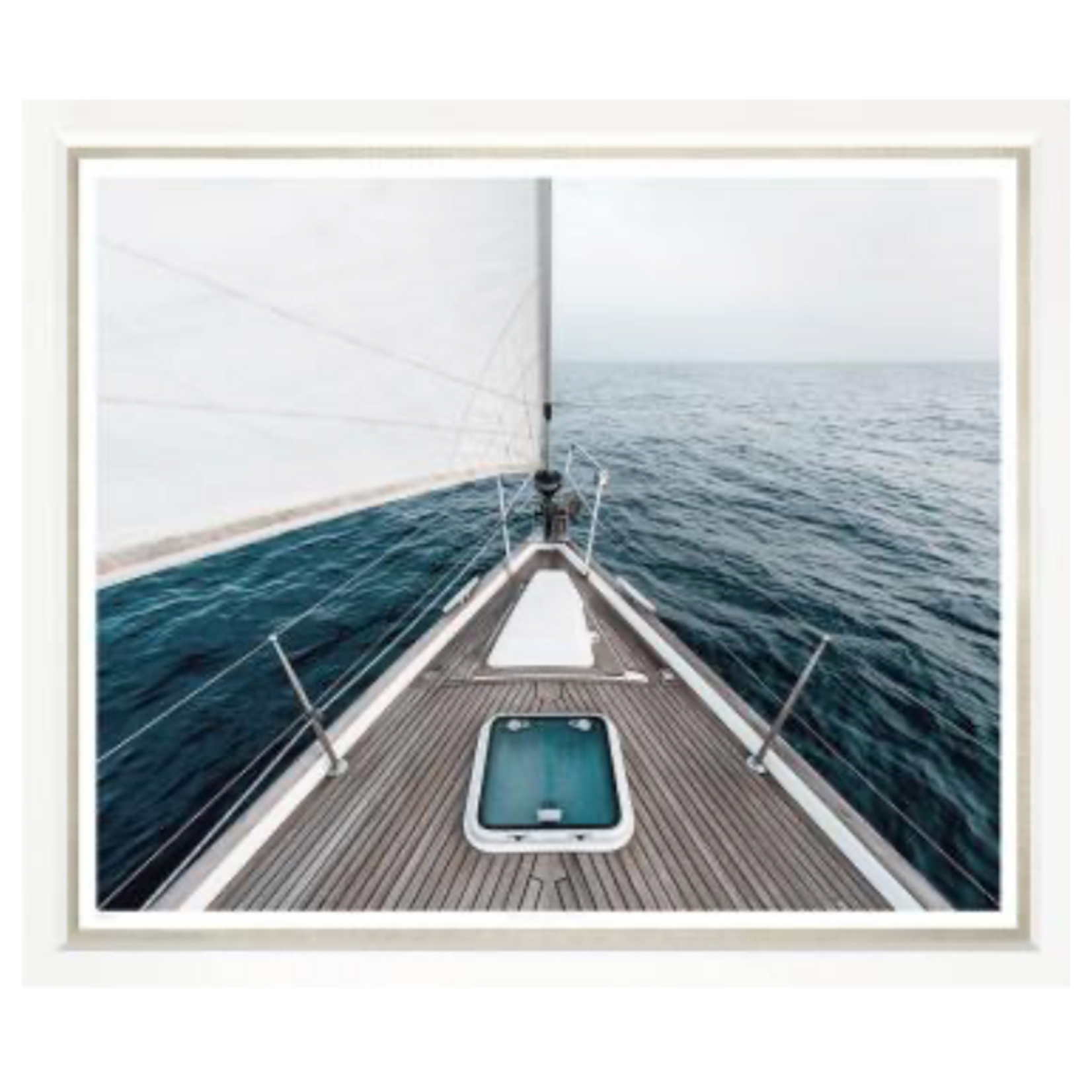 Outside The Box 50x43 Trowbridge Moving Through The Med White Frame With Linen Slip