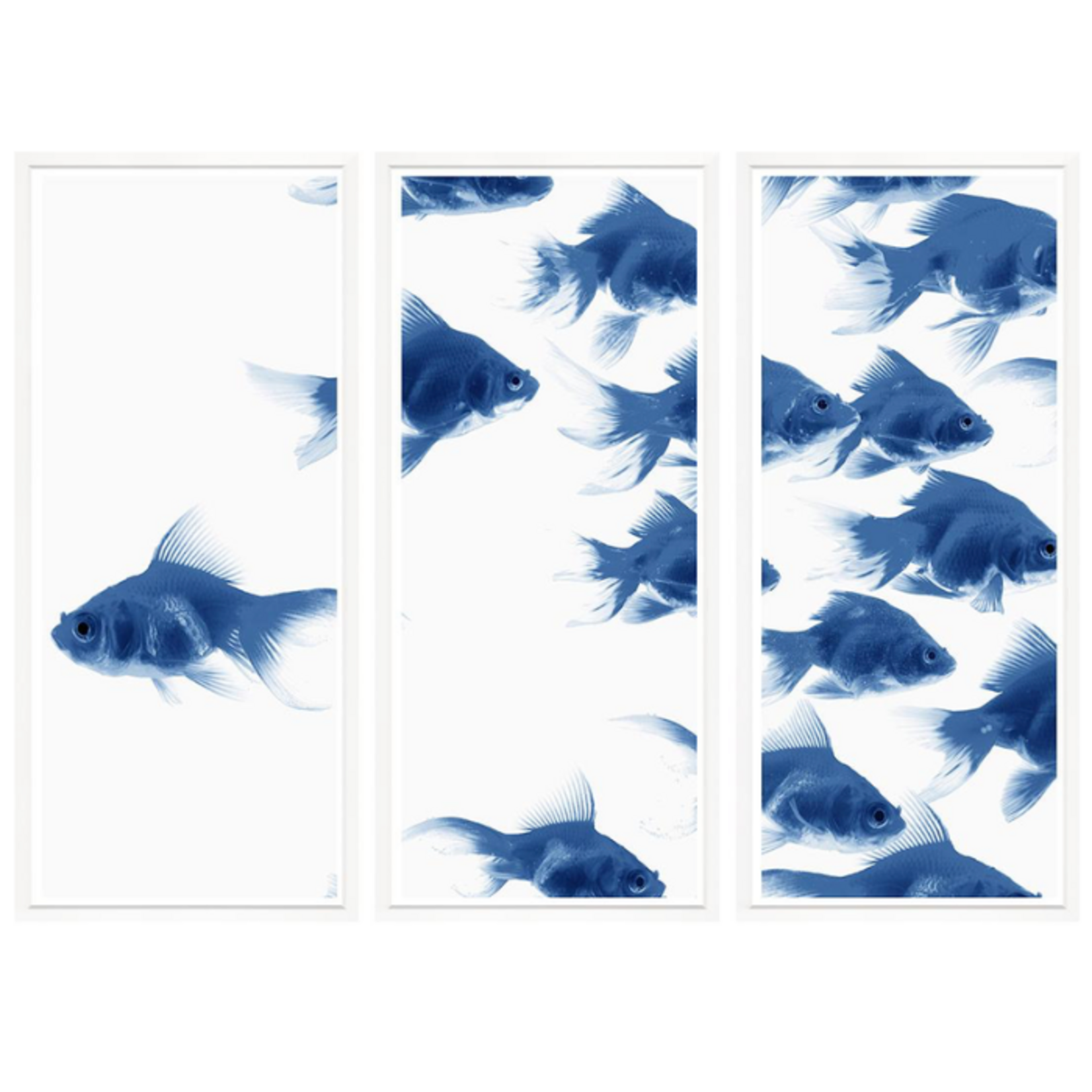 Outside The Box 67x50  Trowbridge The Other Way 2 Art White Frame Triptych