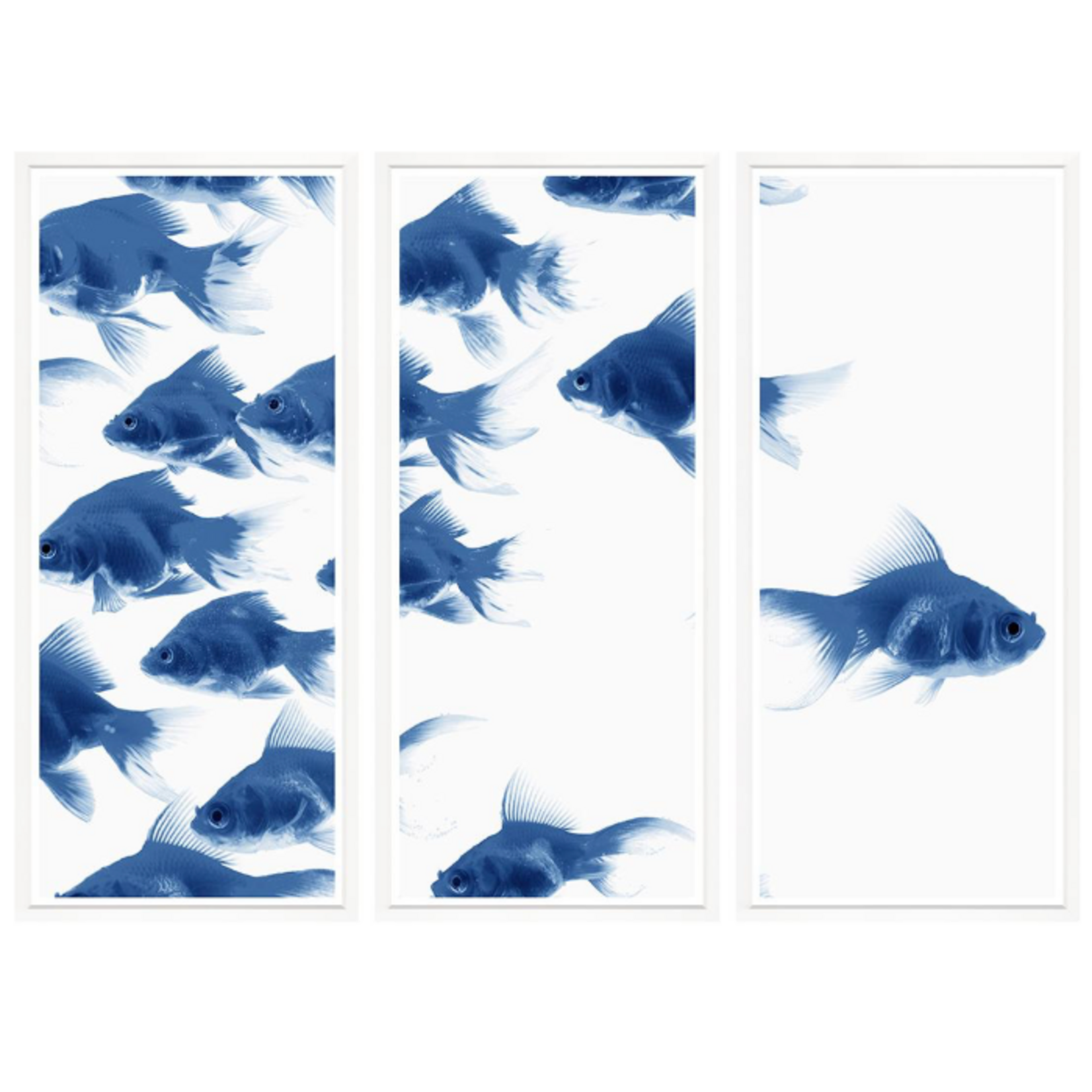 Outside The Box 67x50  Trowbridge The Other Way 1 Art White Frame Triptych