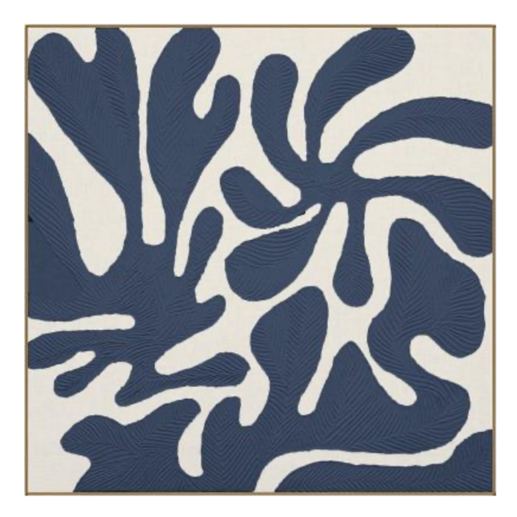 Outside The Box 40x40 Midnight Reef 2 Natural Oak Frame Art