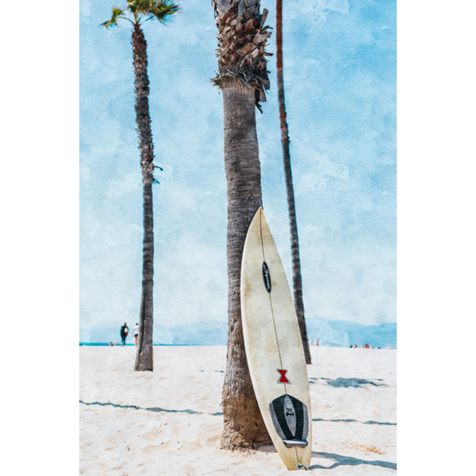 Outside The Box 48x32 Surfboard Art In Acrylic Box Frame