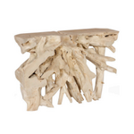 Outside The Box 48x16x32 Bleached Solid Teak Wood Console Table 2