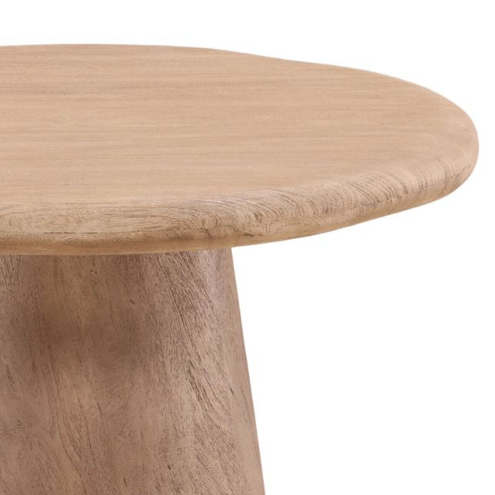 Outside The Box 36" Marci Solid Acacia Wood Round Bistro Table In Weathered Natural