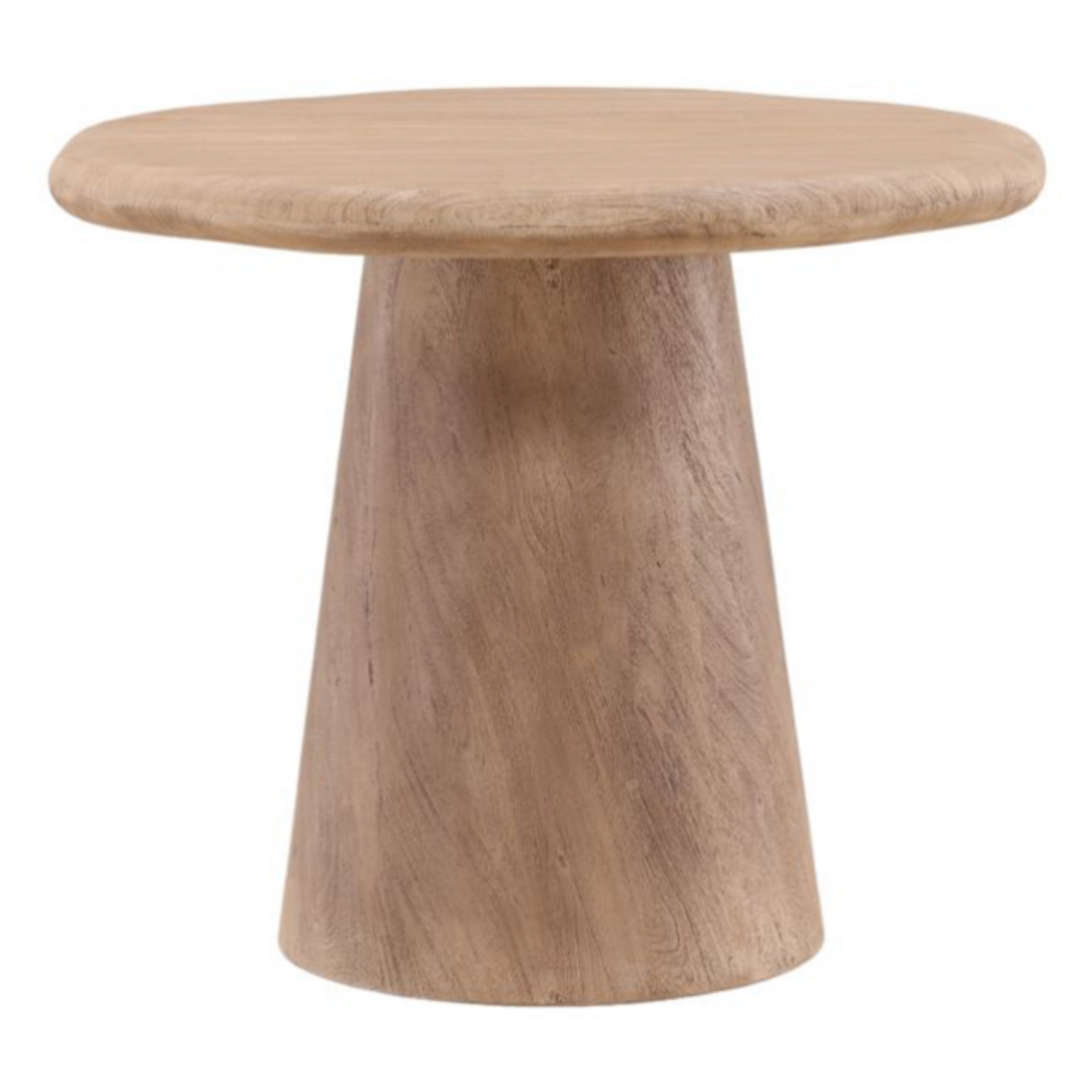 Outside The Box 36" Marci Solid Acacia Wood Round Bistro Table In Weathered Natural