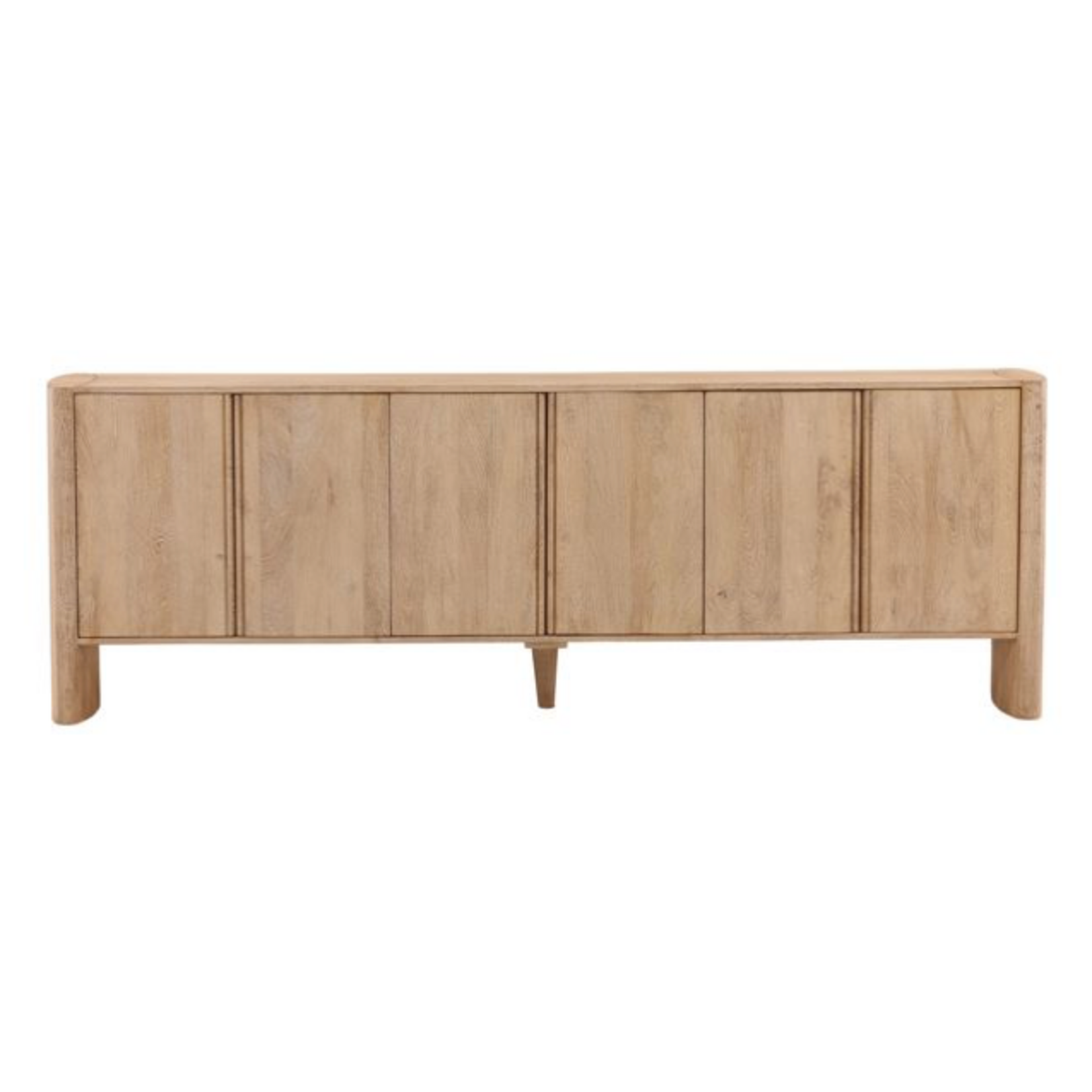 Outside The Box 95x18x32 Lorcan Mango Wood 6 Door Sideboard In Light Natural