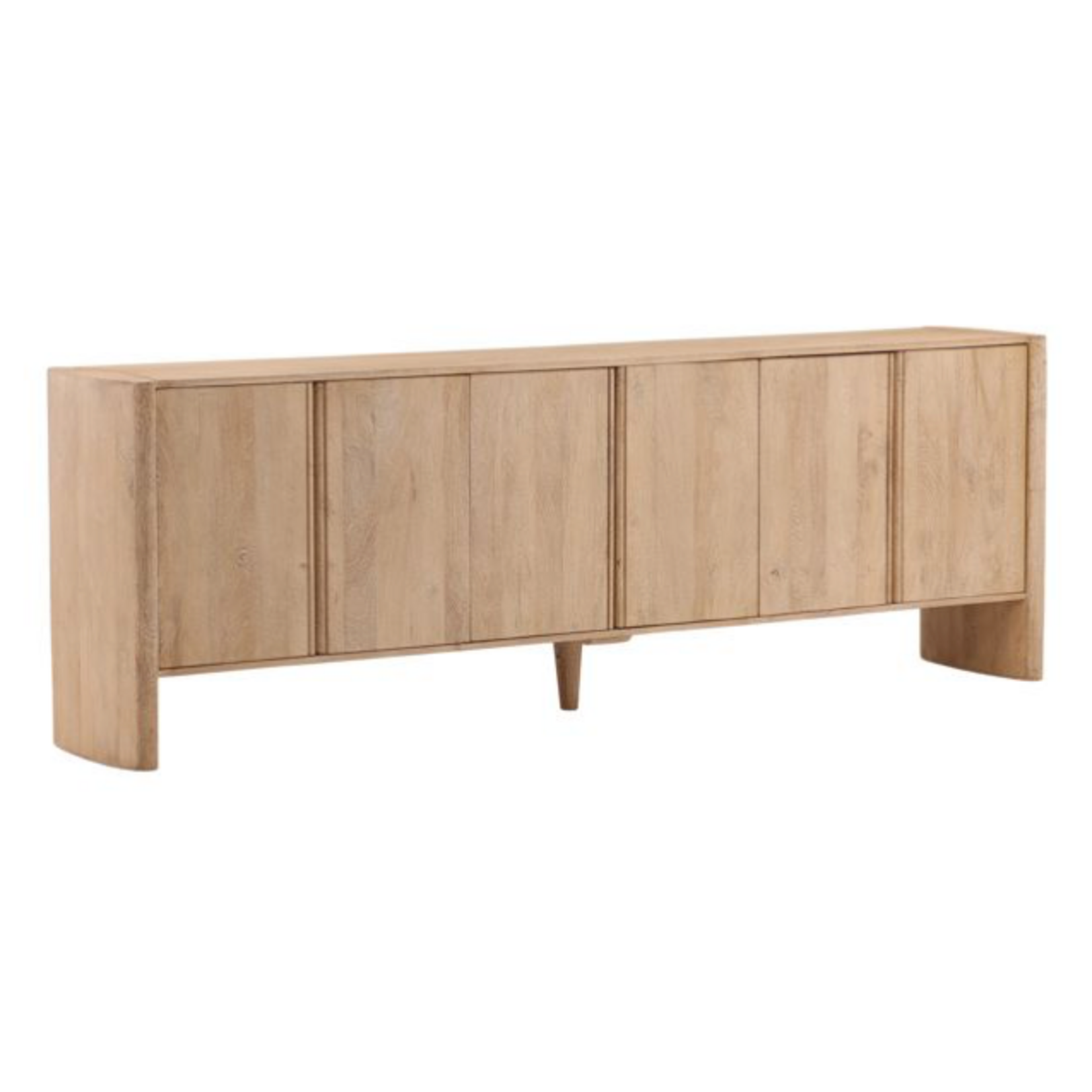 Outside The Box 95x18x32 Lorcan Mango Wood 6 Door Sideboard In Light Natural