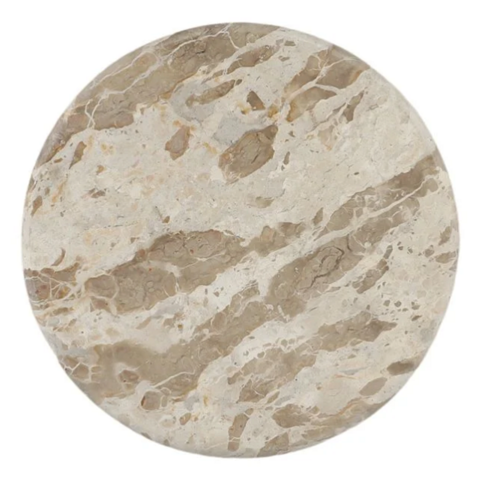 Outside The Box 24x20 Layna Tendu Marble & Solid Mango Wood Side Table