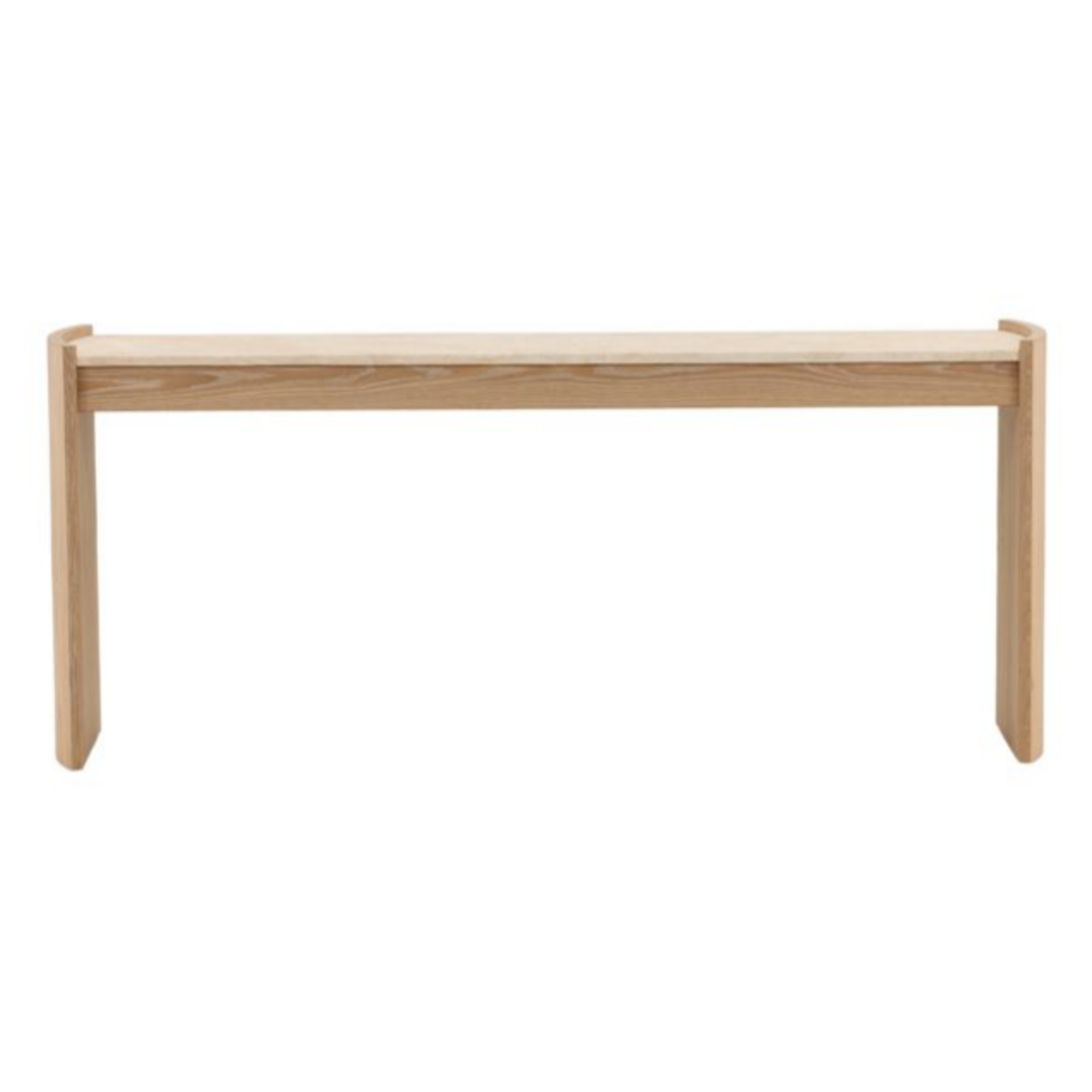 Outside The Box 70x16x30 Kaden Marble & Natural Oak Wood Console Table