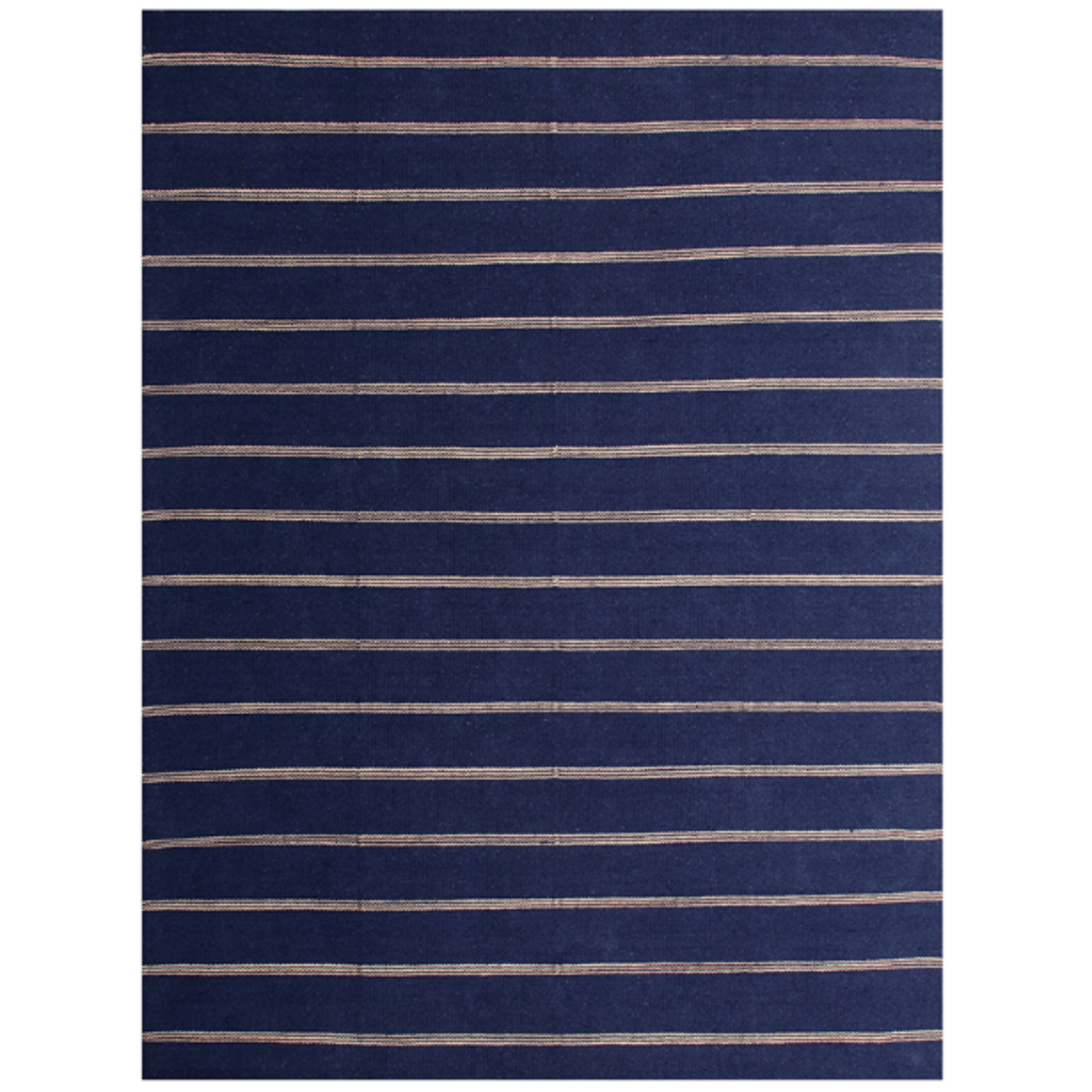 Outside The Box 2' x 3' Natural Fiber Hand Woven Cotton / Jute Blend Area Rug In Navy - 03396