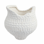 Outside The Box 12" Callan Ivory Textured Stoneware & Porcelain Vase