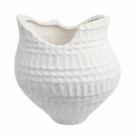 Outside The Box 16" Callan Ivory Textured Stoneware & Porcelain Vase