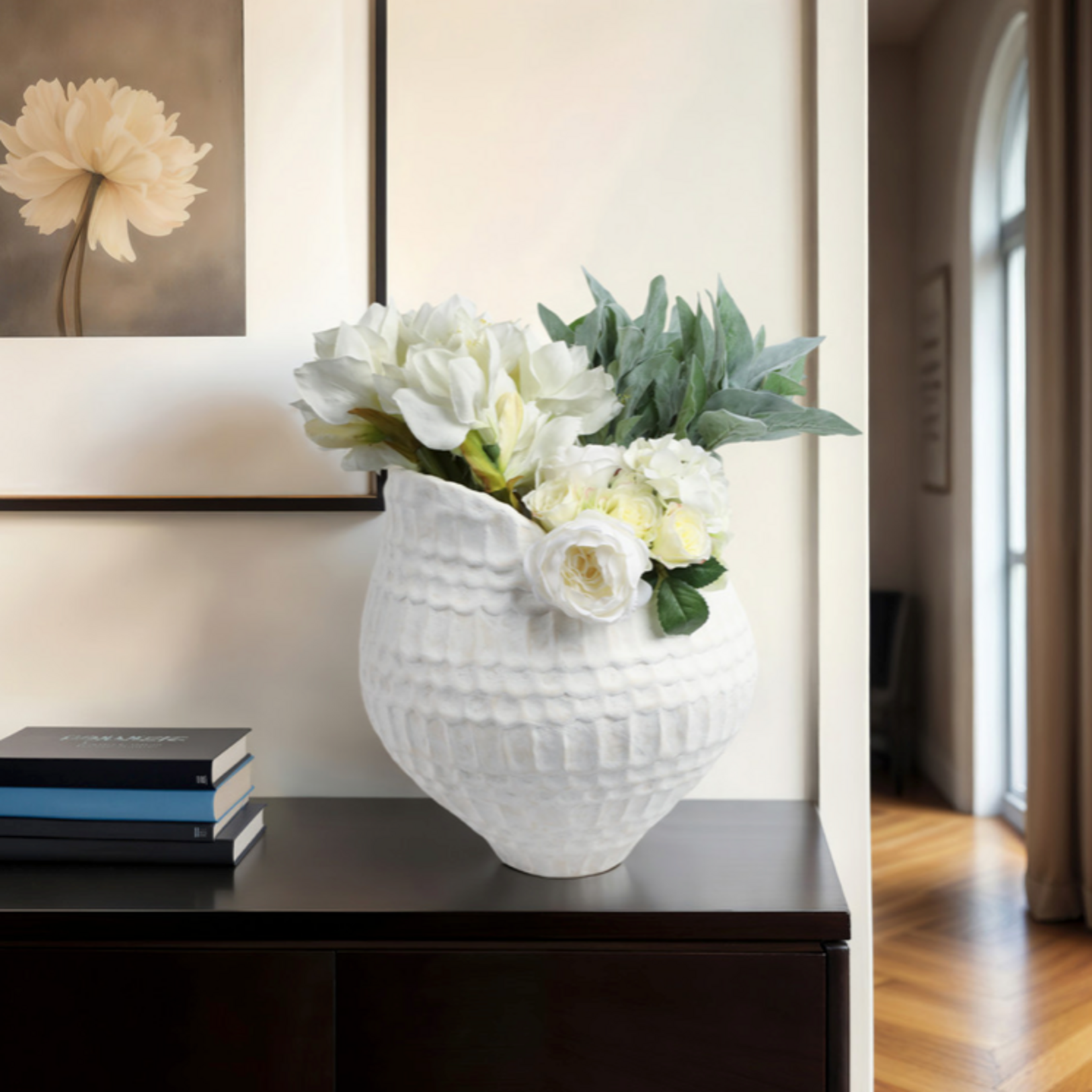 Outside The Box 16" Callan Ivory Porcelain Vase