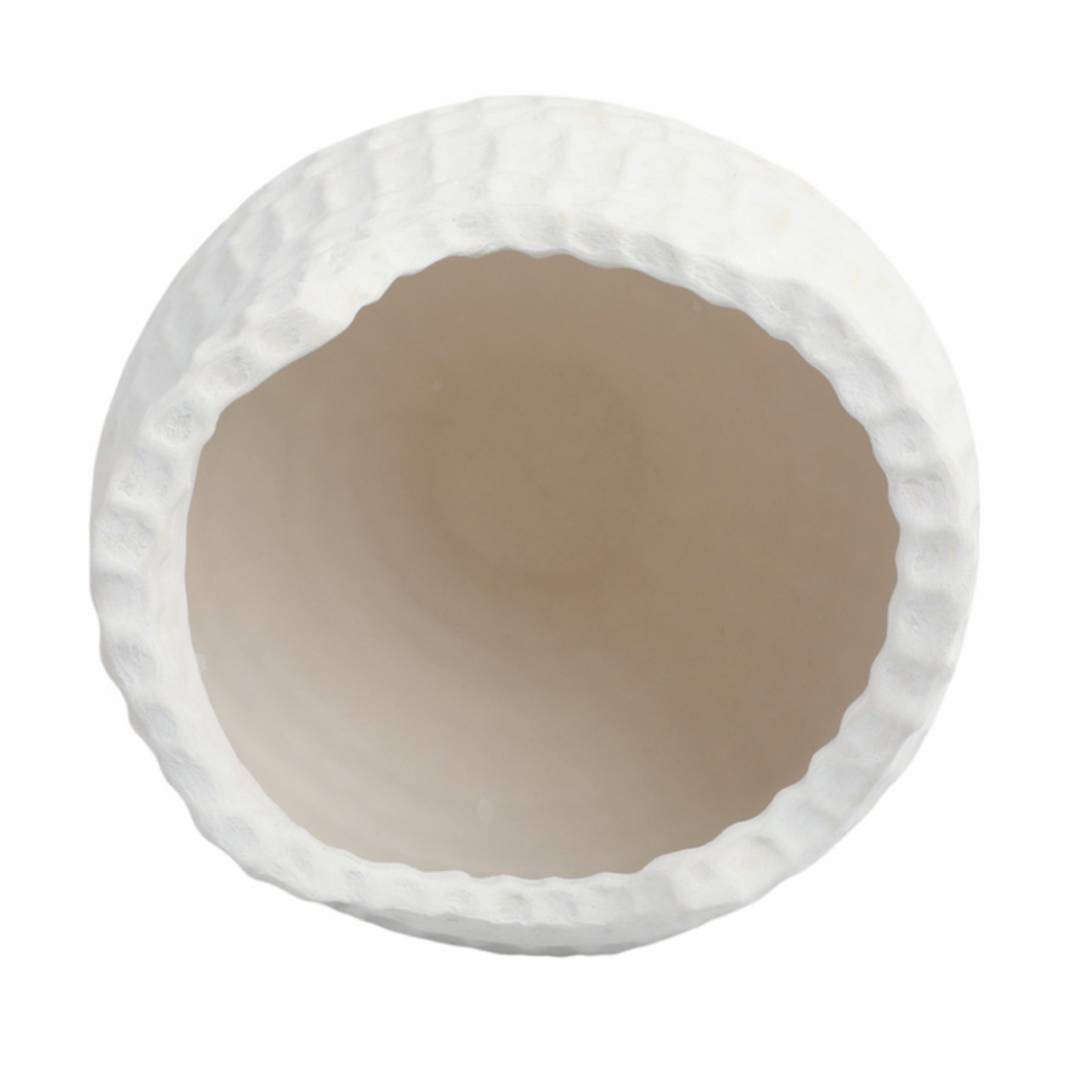 Outside The Box 16" Callan Ivory Textured Stoneware & Porcelain Vase